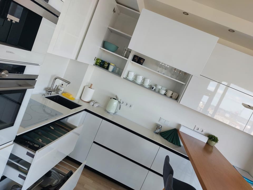 Kitchen or kitchenette, Dining area, dishwasher, oven, stove