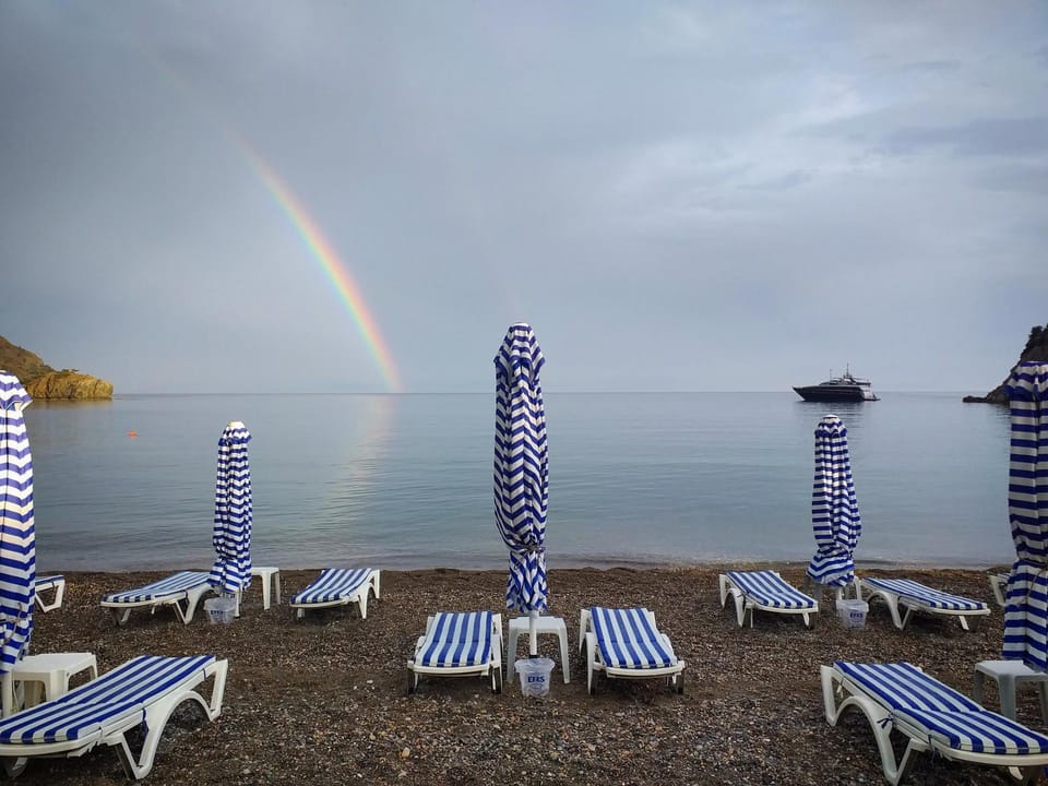 Beach, Sea view, sunbed
