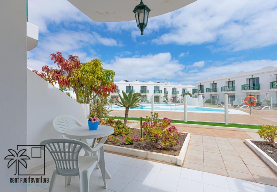 Patio, Pool view