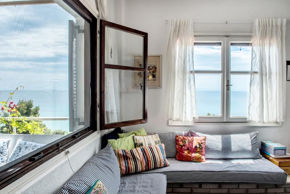 Living room, Seating area, Sea view