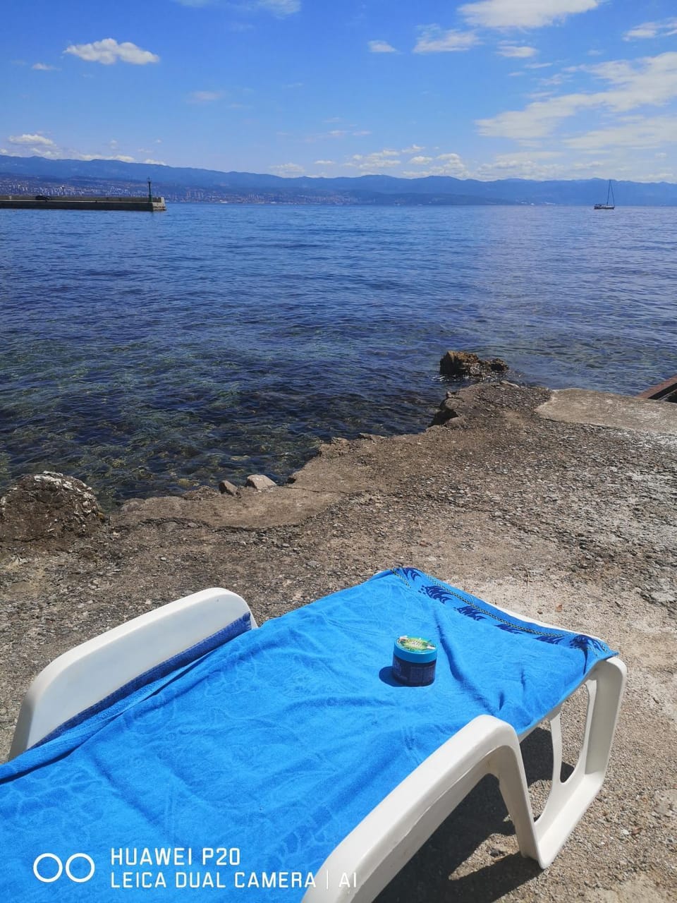 Beach, Sea view, sunbed