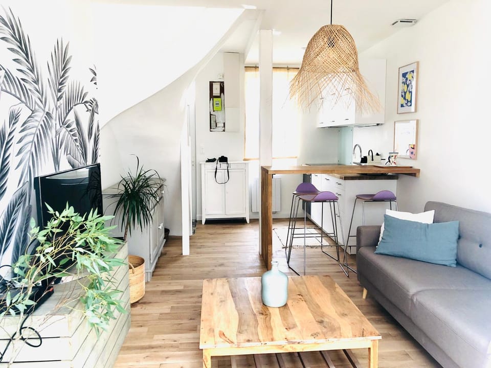 Maison BB Burgonce Bohème centre avec extérieur WIFI gratuit et NETFLIX House in Pays de la Loire
