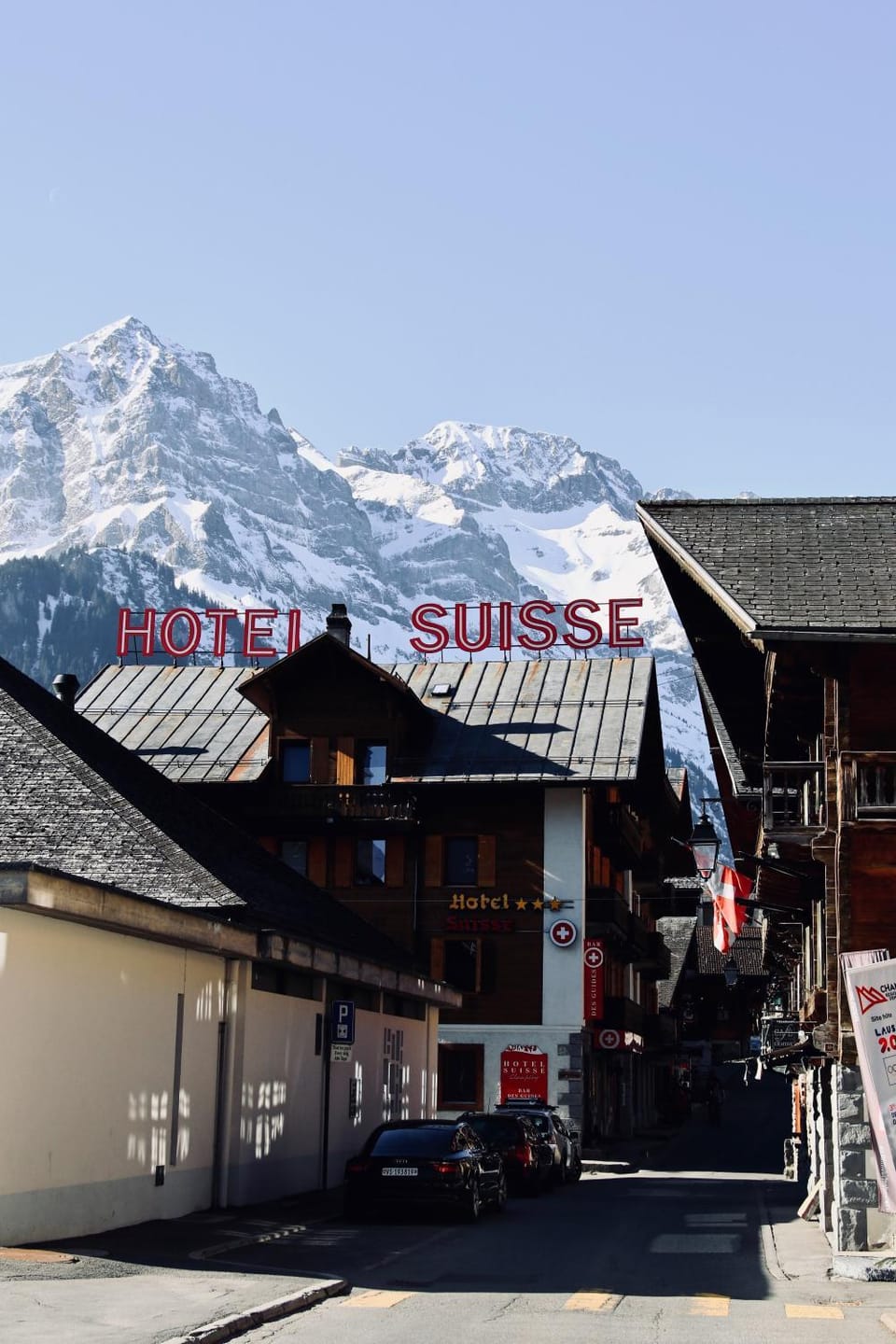 Facade/entrance, Property logo or sign, Ski School, Skiing, Hiking, Street view