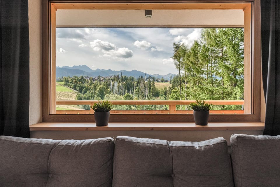 Natural landscape, Living room, Seating area, Mountain view