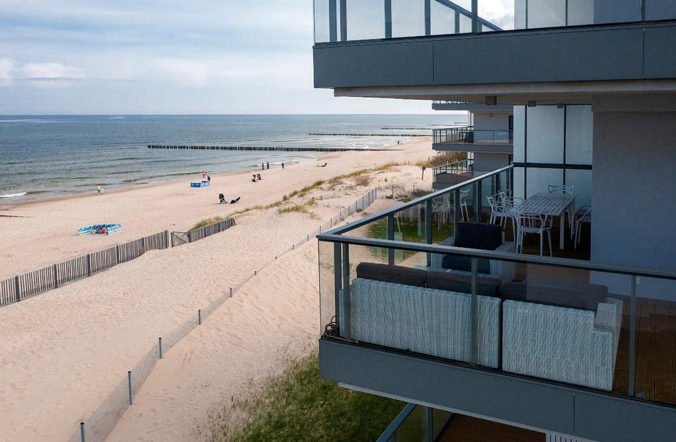 Property building, Day, View (from property/room), Balcony/Terrace, Beach, Sea view