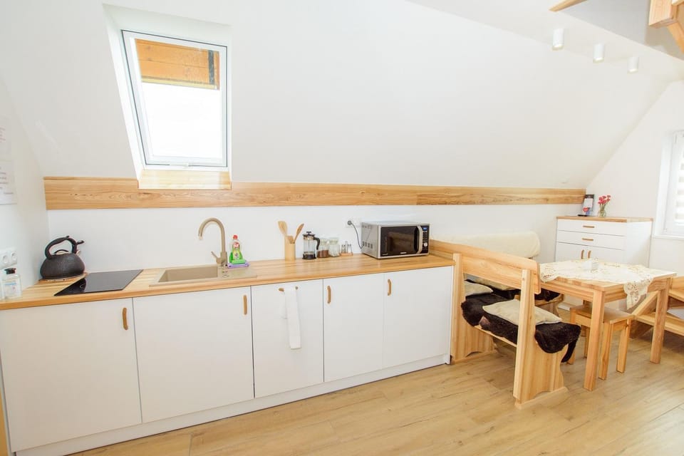 Kitchen or kitchenette, Living room, Dining area