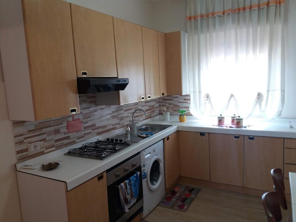 Kitchen or kitchenette, oven, stove, toaster