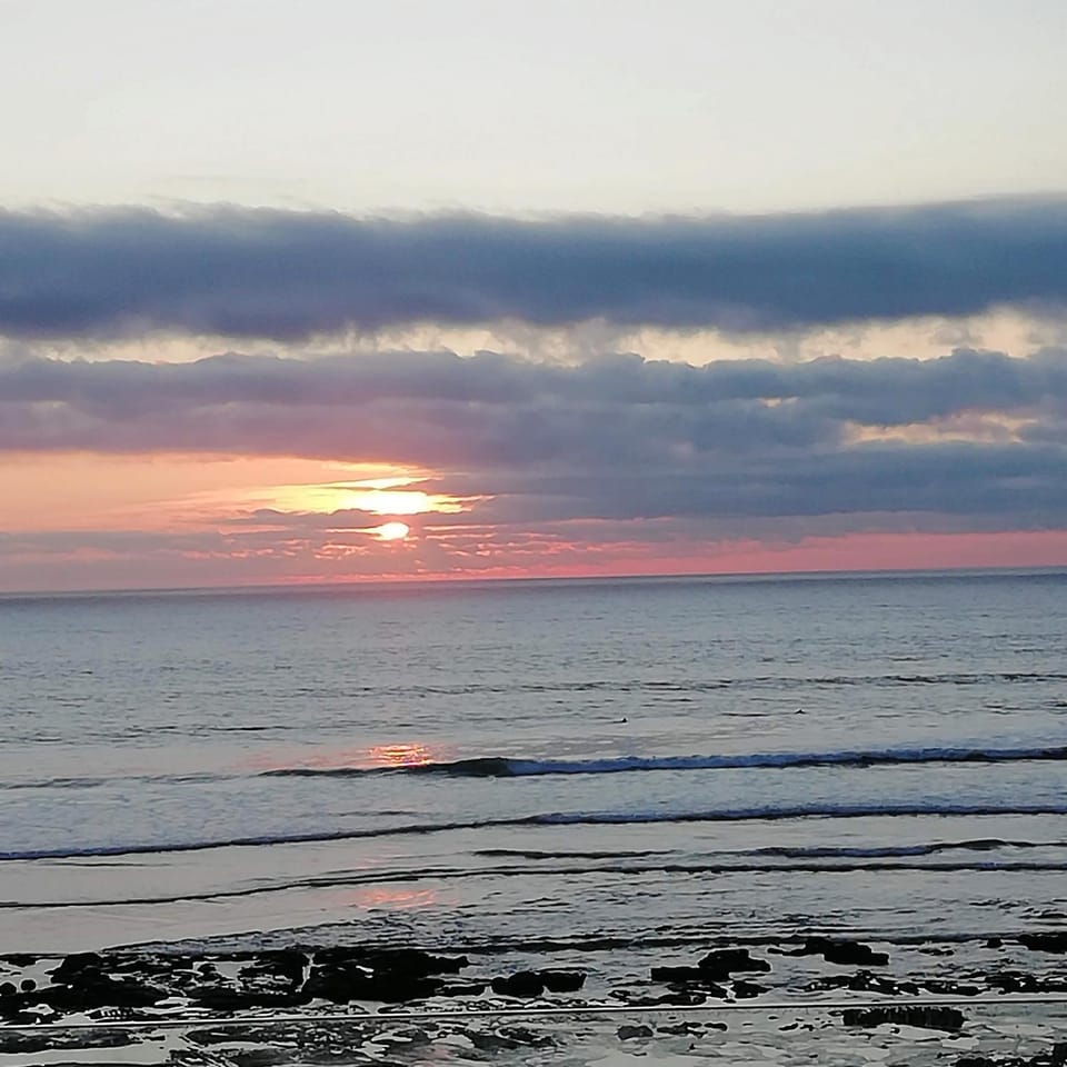 Natural landscape, Sea view, Sunset