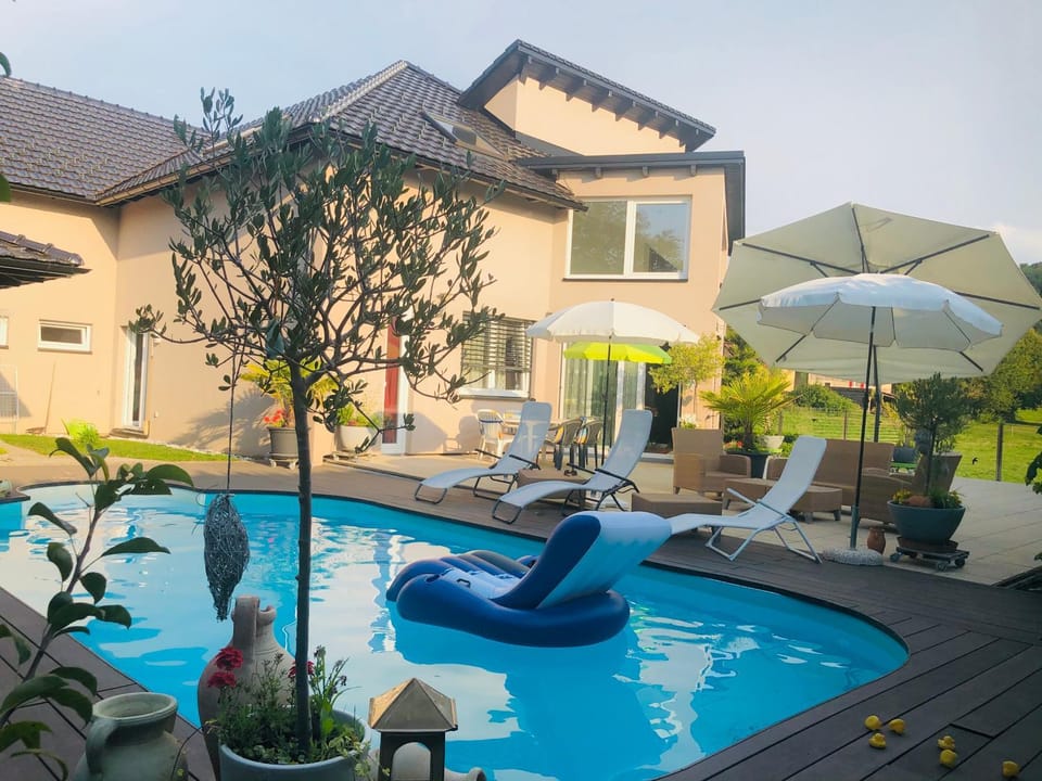Patio, Pool view