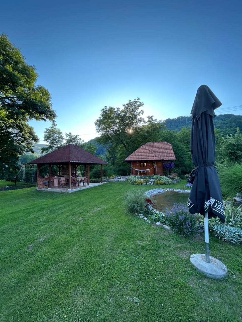Property building, Spring, Natural landscape, Garden view, Mountain view