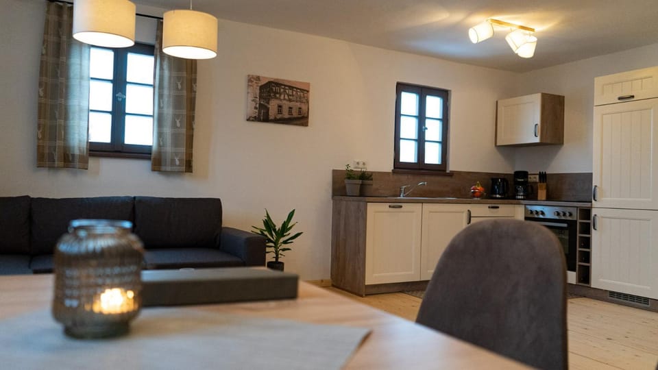 Living room, kitchen