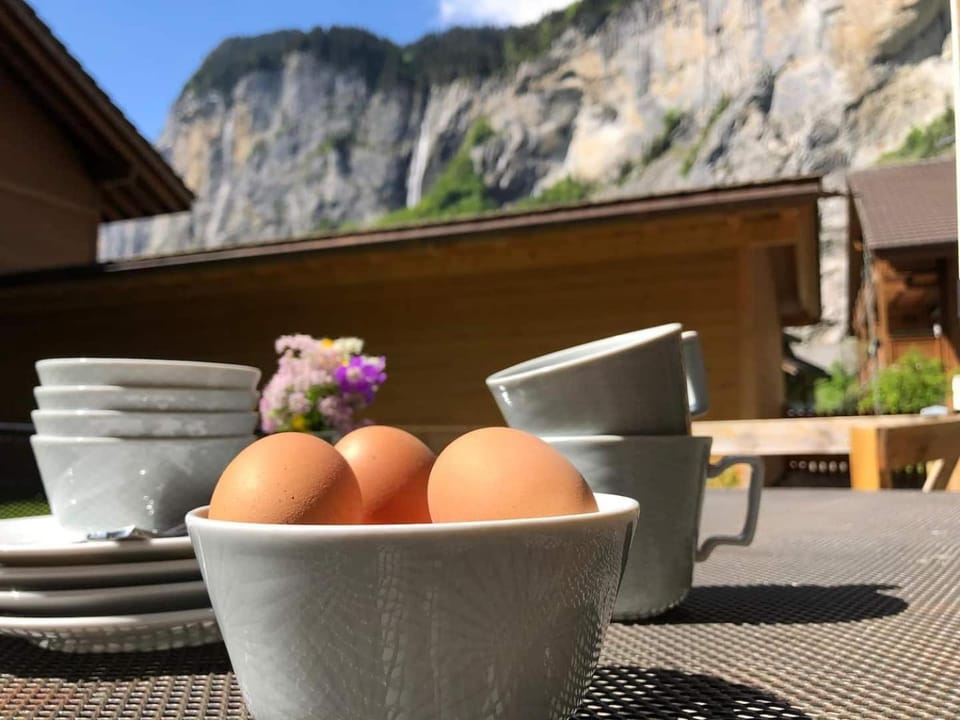 Terrace with View-Cozy Retreat-Free Parking House in Lauterbrunnen