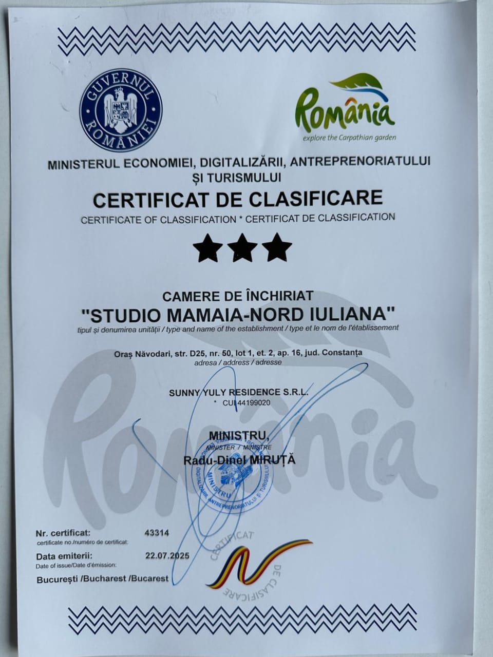 Studio Mamaia-Nord Iuliana Apartment in Constanța County
