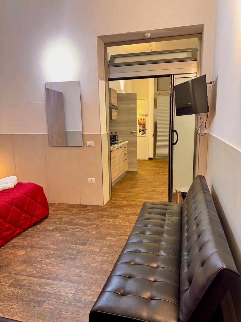 Bed, TV and multimedia, Living room, Bedroom