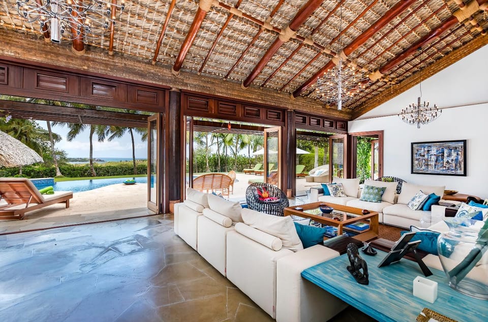 Patio, Living room, Lobby or reception, Seating area, Pool view