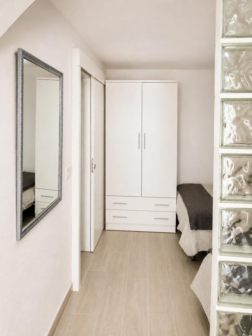 Bed, Photo of the whole room, Bedroom, towels, wardrobe