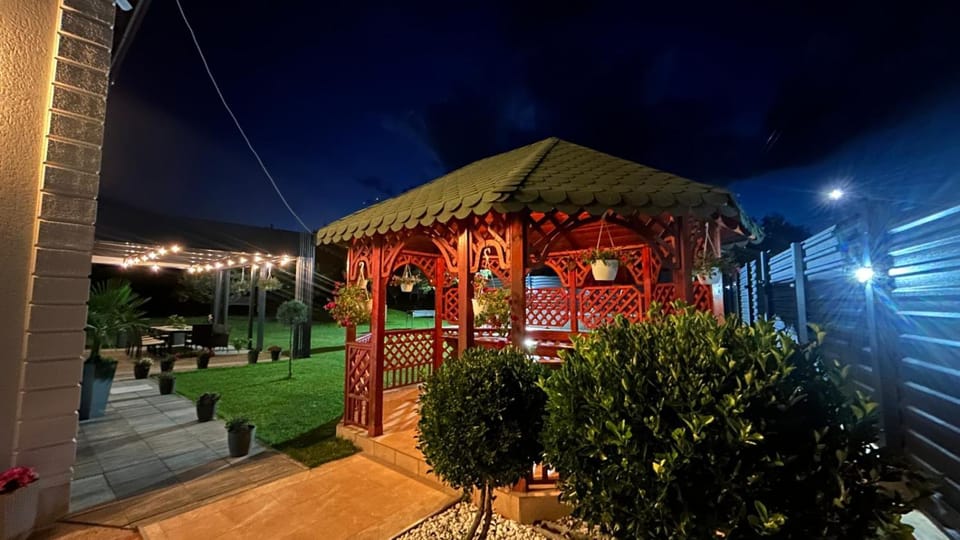 Property building, Night, Garden view