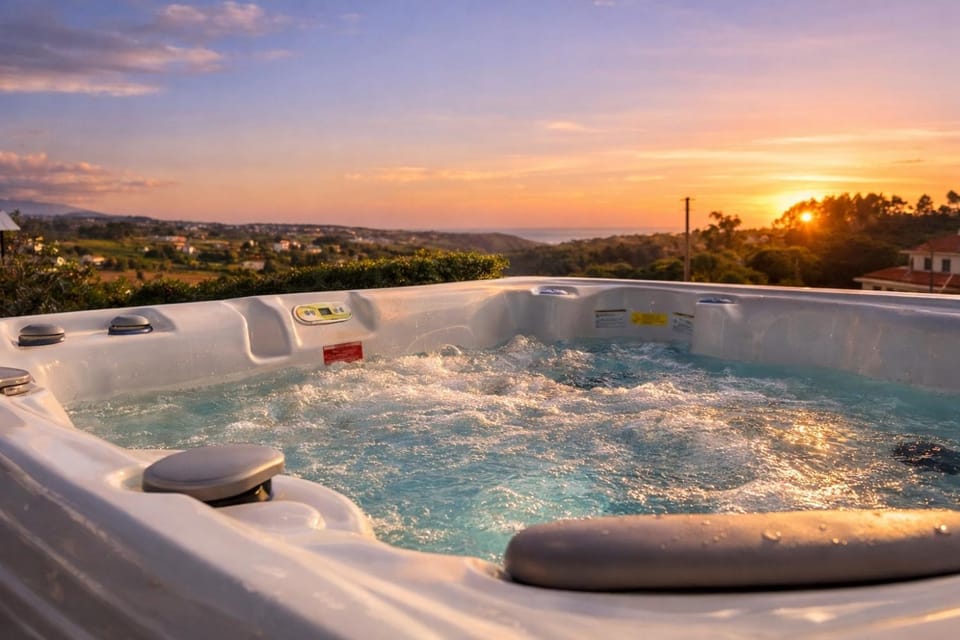 Natural landscape, Hot Tub, Sunset