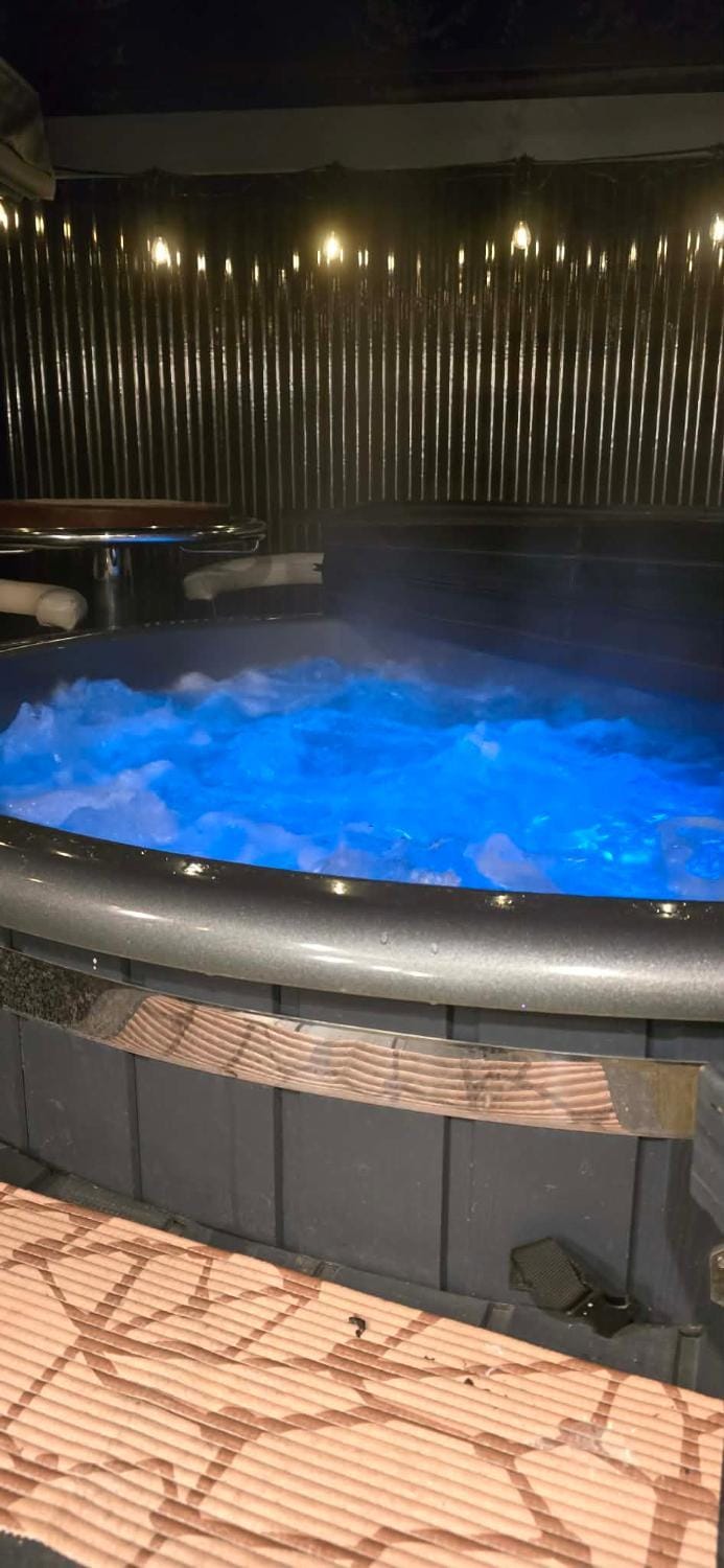 Night, Hot Tub, Swimming pool