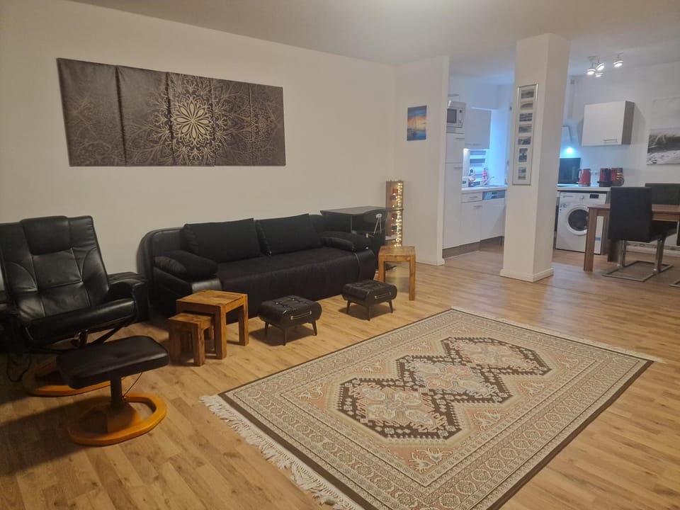 Living room, kitchen