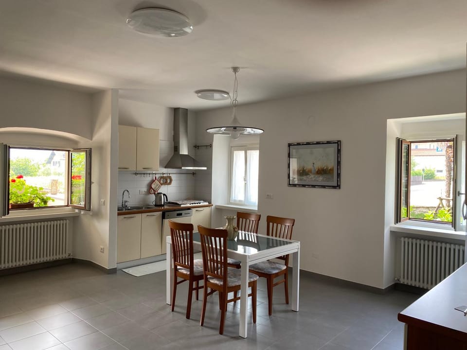 Living room, kitchen