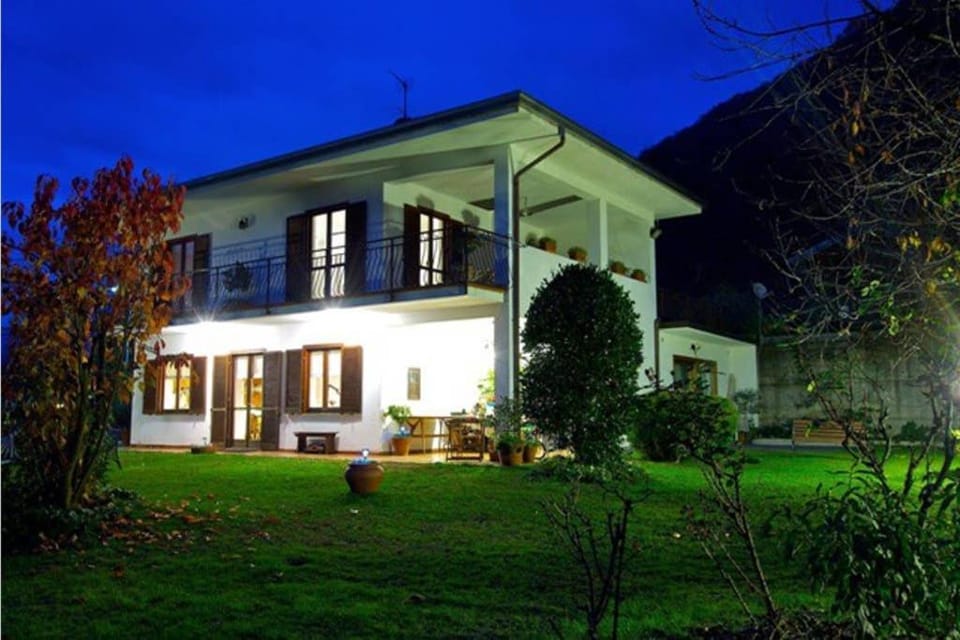 Property building, Night, Garden