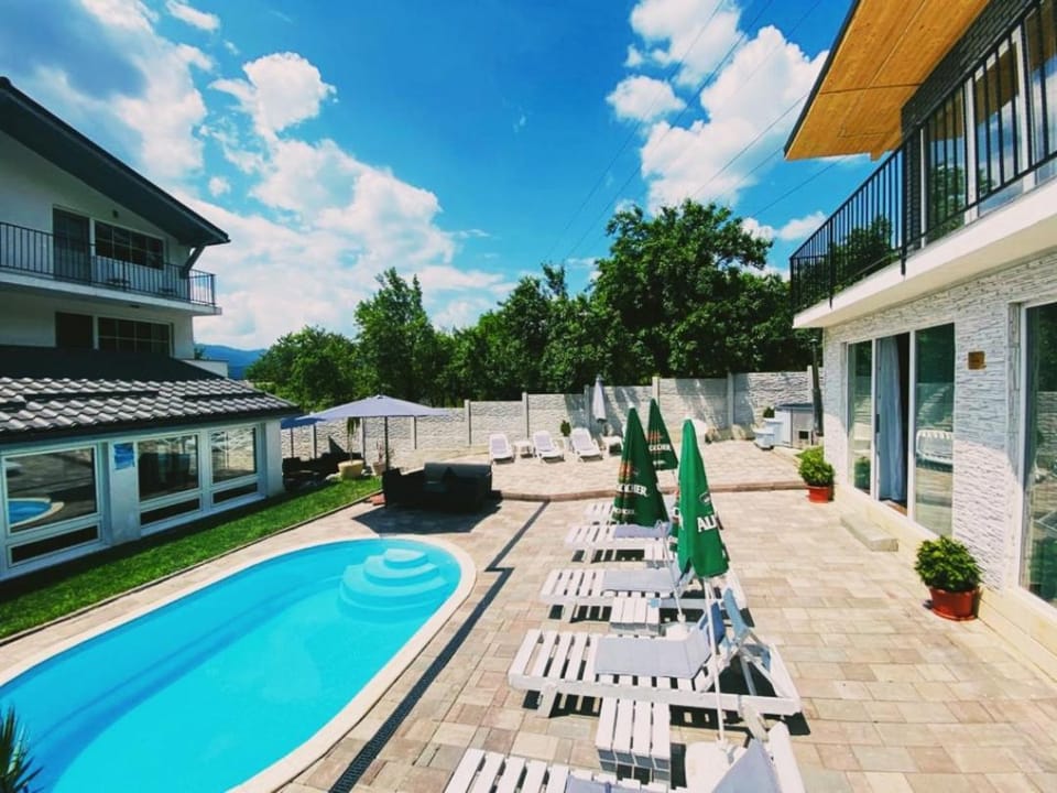 Property building, Pool view, sunbed