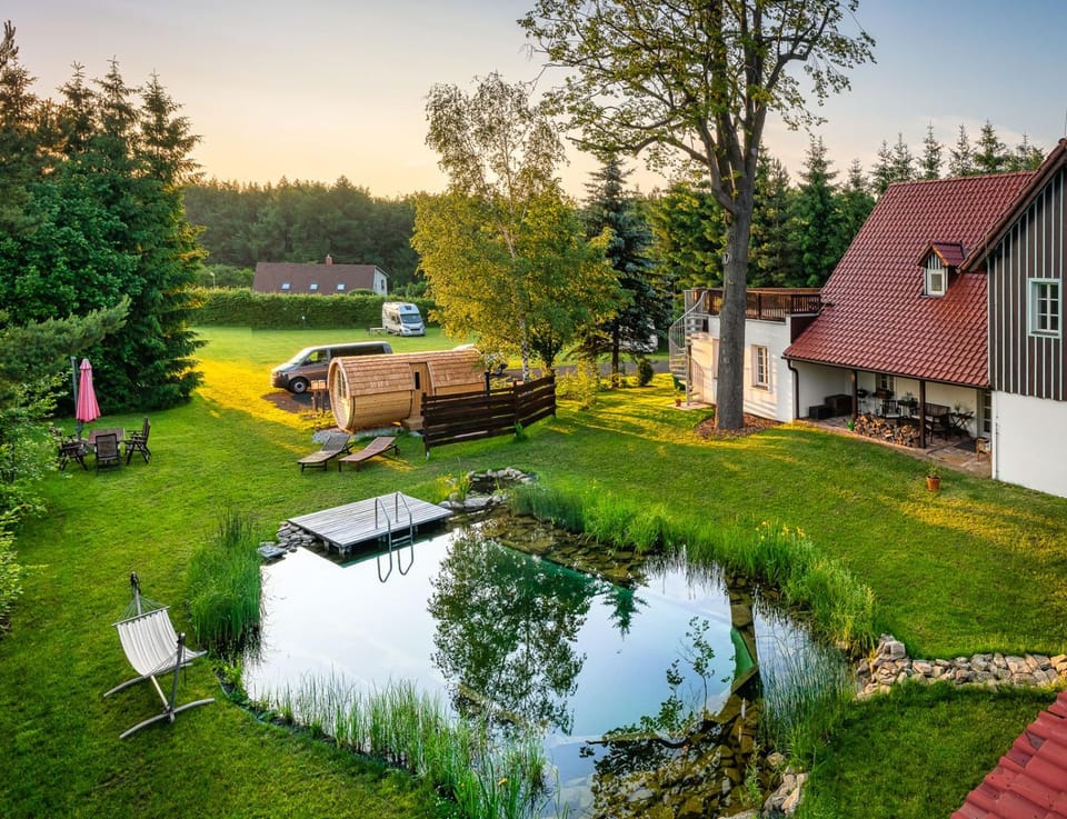 Property building, Garden, Lake view
