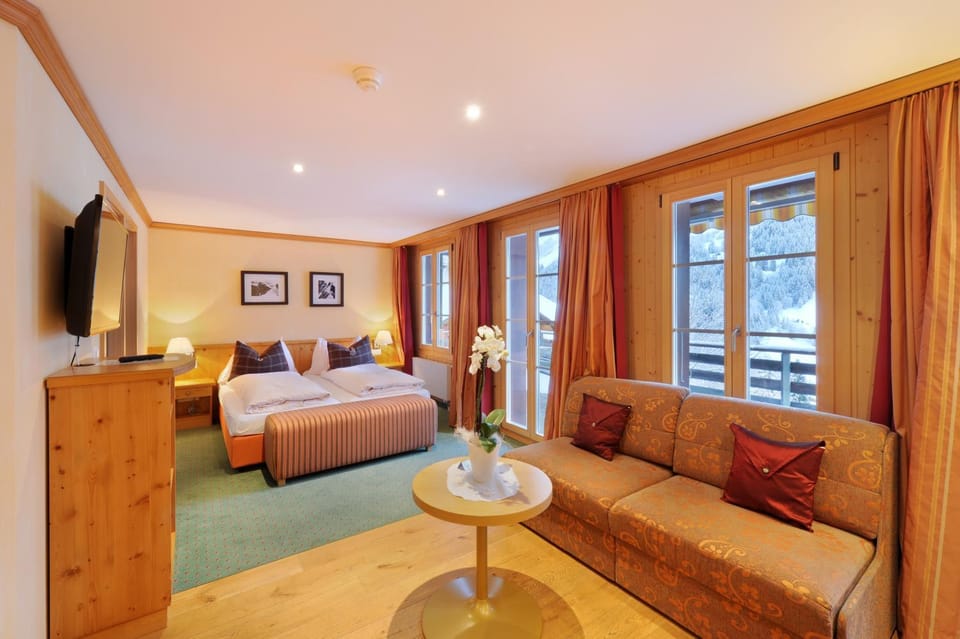 Bed, TV and multimedia, Living room, Photo of the whole room, Seating area, Bedroom