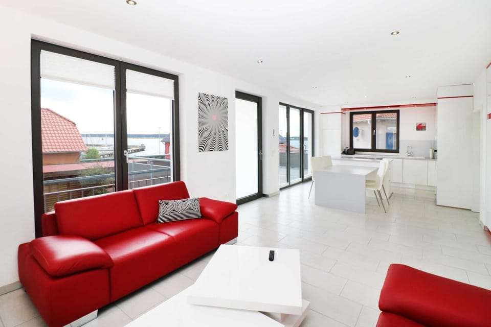 Living room, Seating area, Dining area, City view