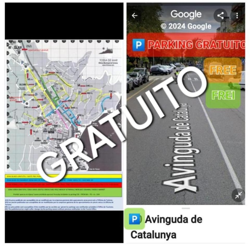 Text overlay, Parking