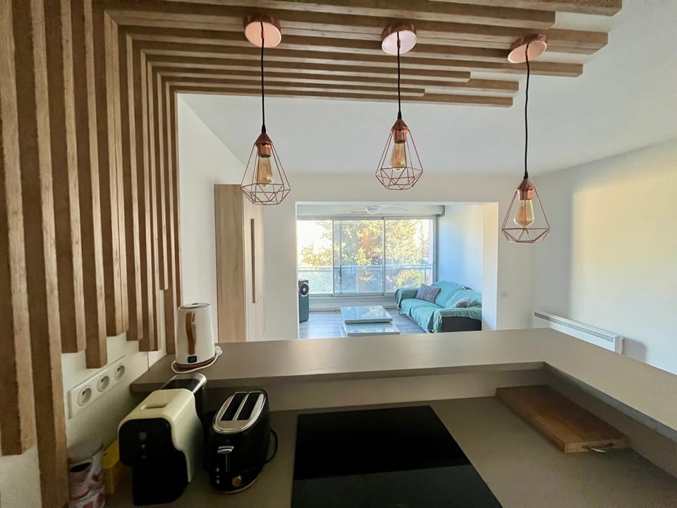 Apt Golfe Juan - 5min des plages - Parking privée - Piscine Rooftop Apartment in Antibes