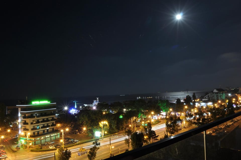 Night, Bird's eye view, Beach
