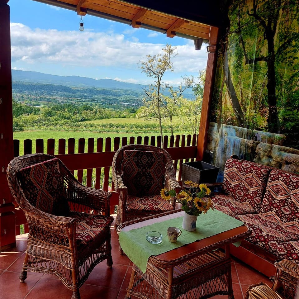Natural landscape, View (from property/room), Balcony/Terrace, Seating area, Mountain view