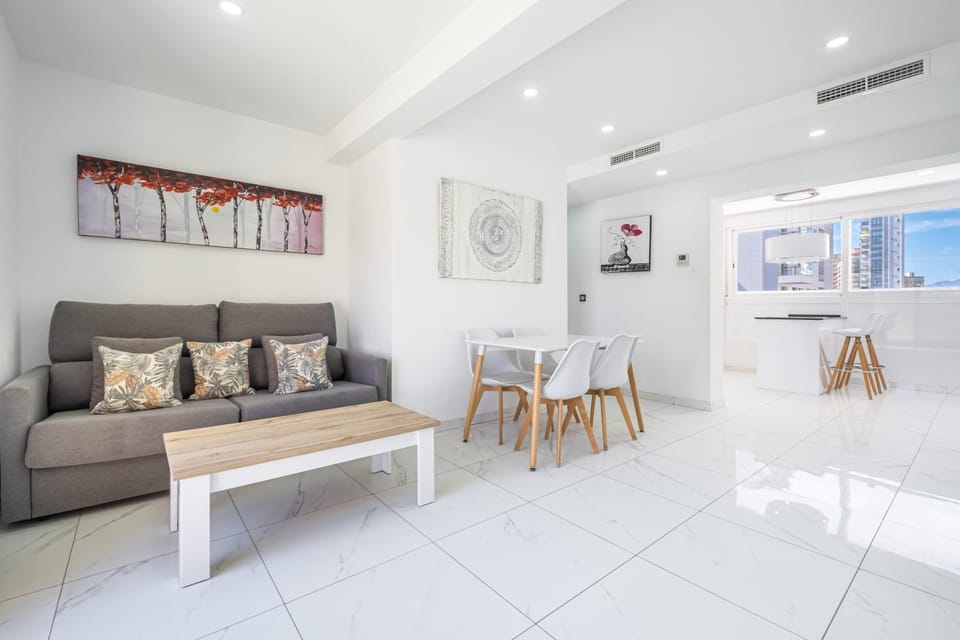 Kitchen or kitchenette, Living room, Dining area, air conditioner