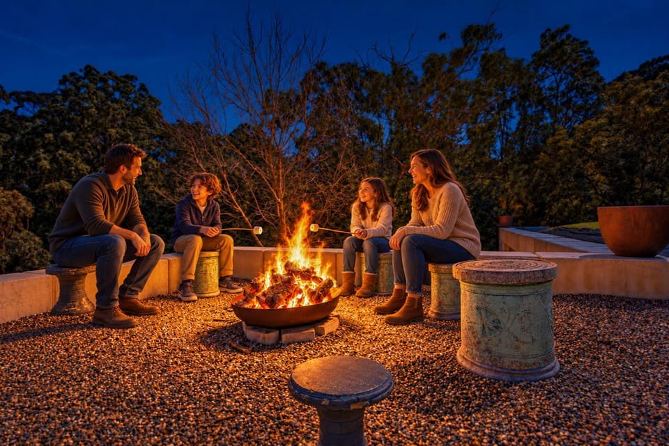 Natural landscape, fireplace