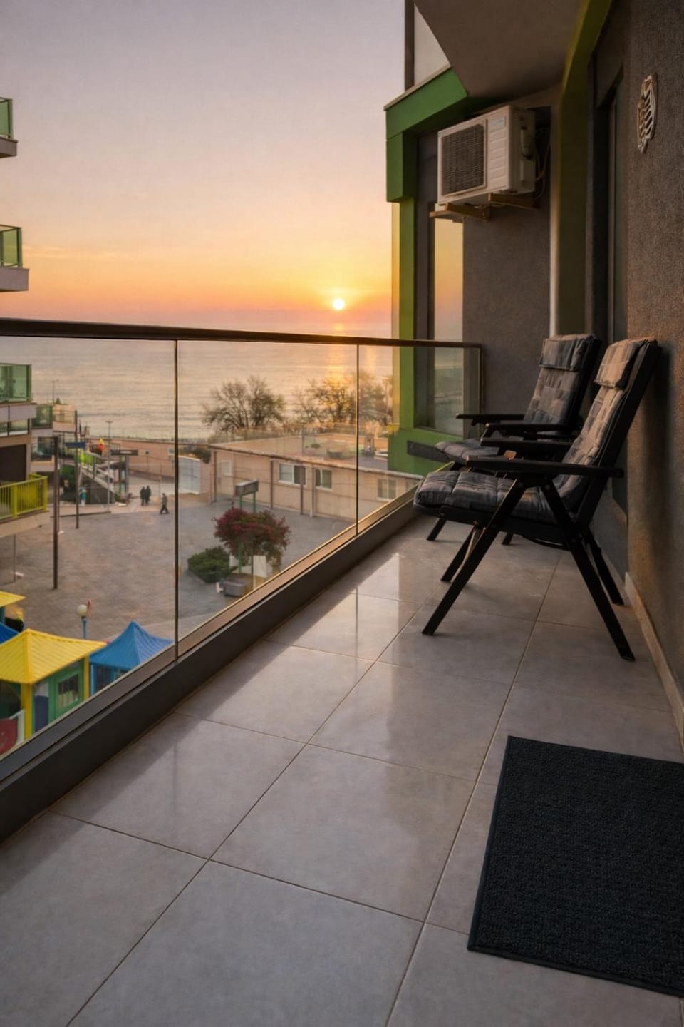 Day, Natural landscape, View (from property/room), Balcony/Terrace, Pool view, Sea view, Swimming pool, Sunrise, Sunset, sunbed