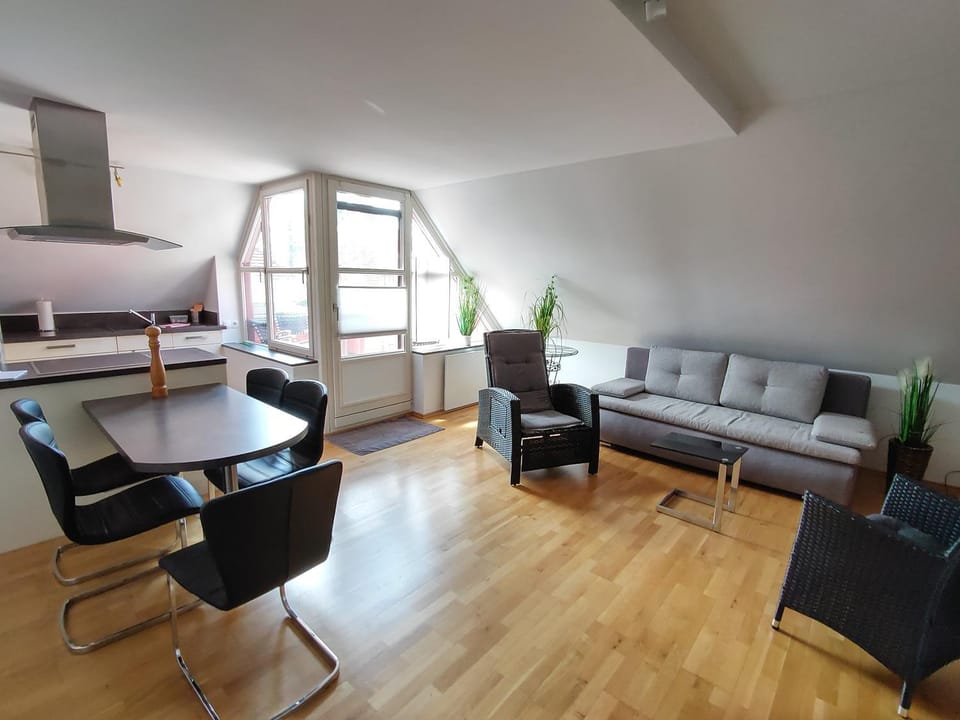 Kitchen or kitchenette, Living room, Dining area