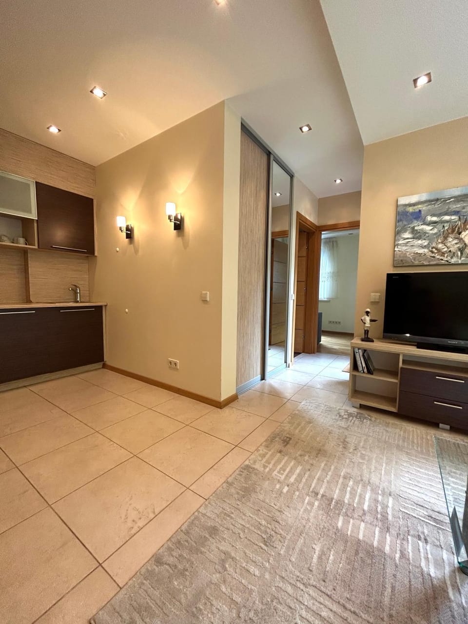 Kitchen or kitchenette, Living room
