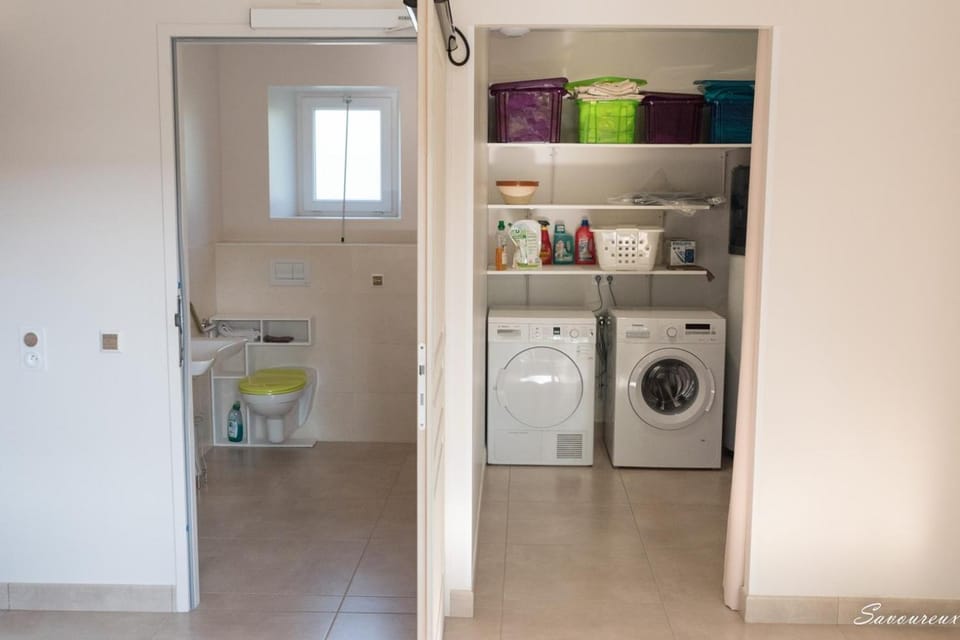 Toilet, washing machine, dryer