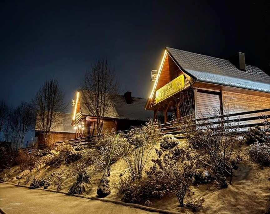 Property building, Night, Winter