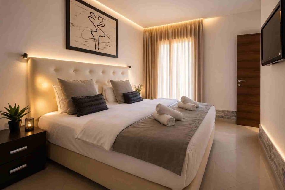 Bed, TV and multimedia, Photo of the whole room, Bedroom