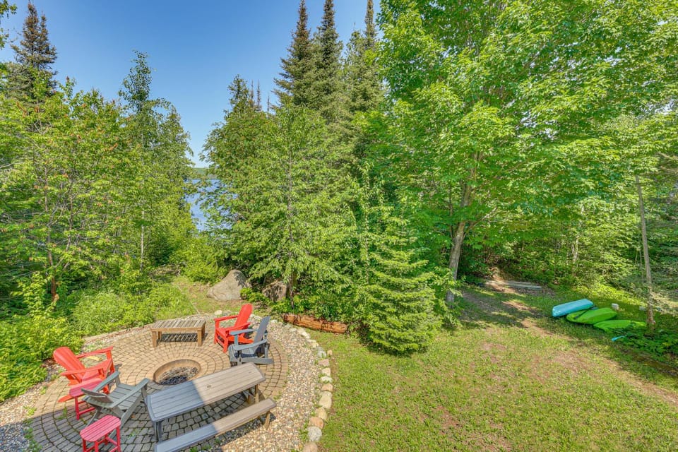 Waterfront Escape on Caribou Lake: Dock + Fire Pit House in Lutsen