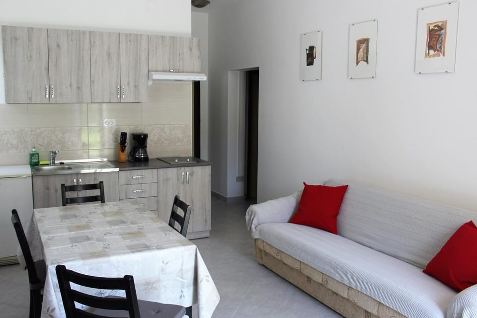 Kitchen or kitchenette, Living room, Dining area