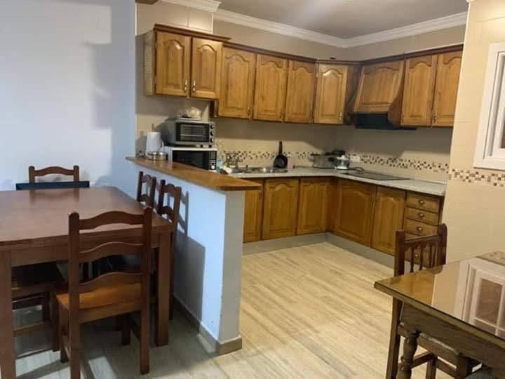 Kitchen or kitchenette, oven