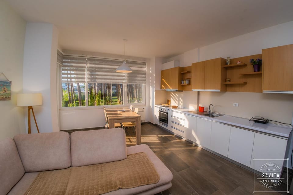 Living room, kitchen