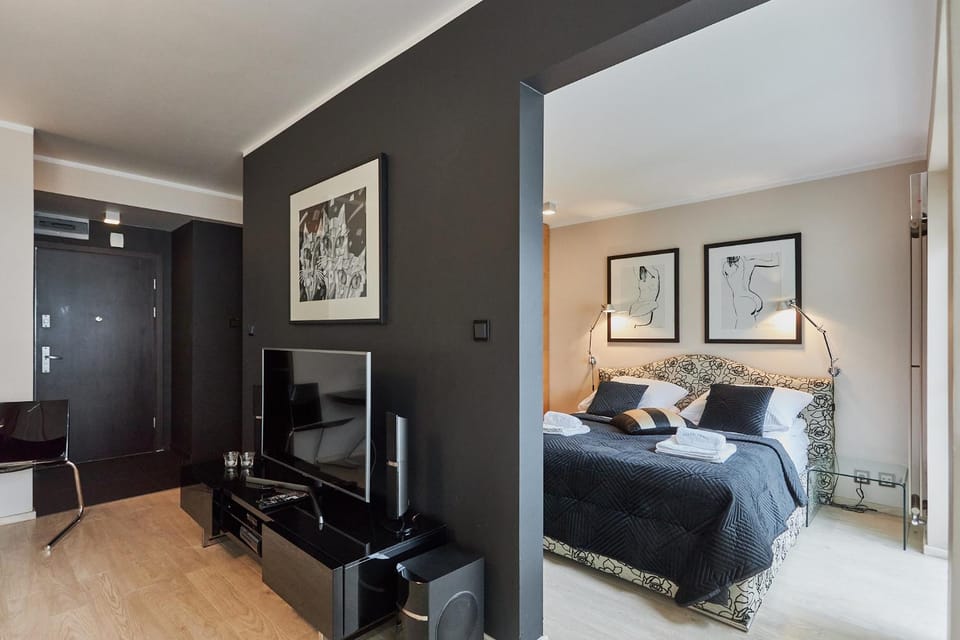 Bed, TV and multimedia, Living room, Photo of the whole room, Bedroom