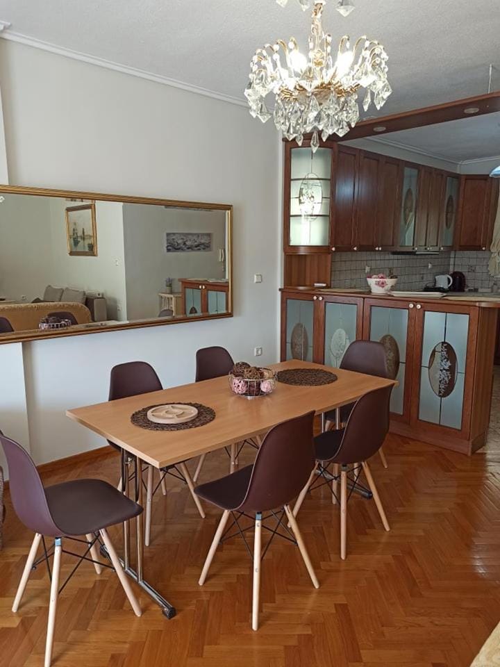 Golden mirror in Kavala Apartment in Kavala