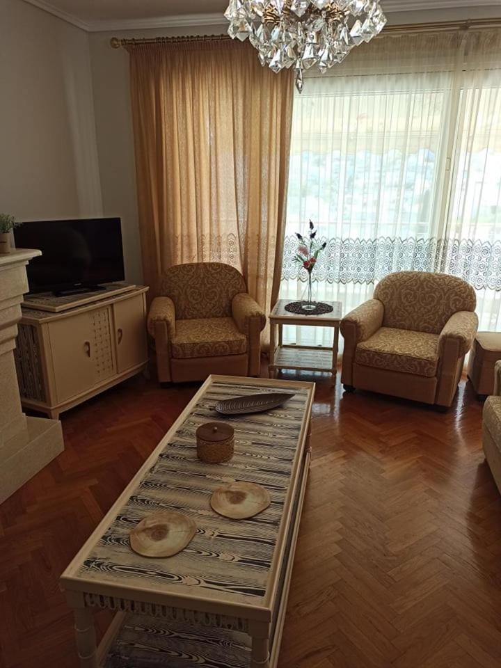 Golden mirror in Kavala Apartment in Kavala