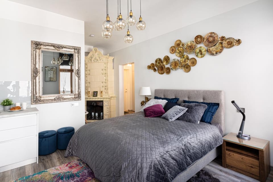 Art Design King Bed Studio Apartment In Old Town Apartment in Riga